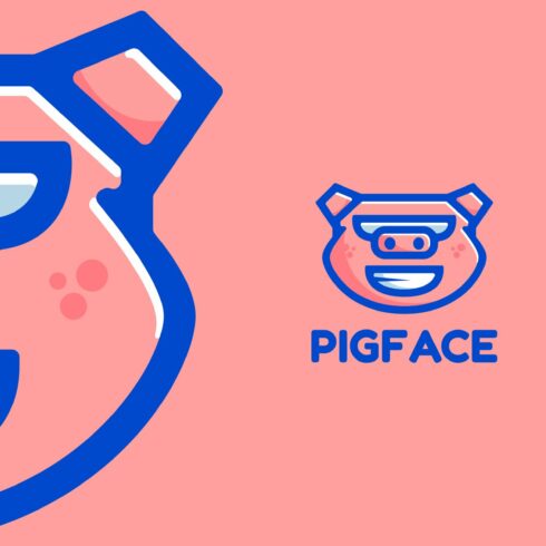 Pig Color Line Art Logo cover image.