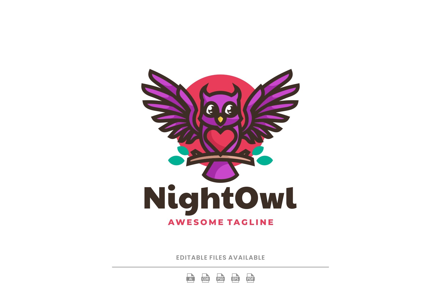 Night Owl Simple Mascot Logo cover image.