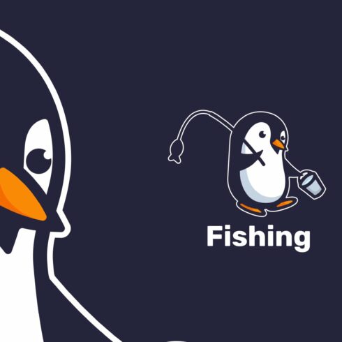 Penguin Cartoon Character Logo cover image.