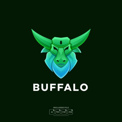 Colorful bull logo design cover image.