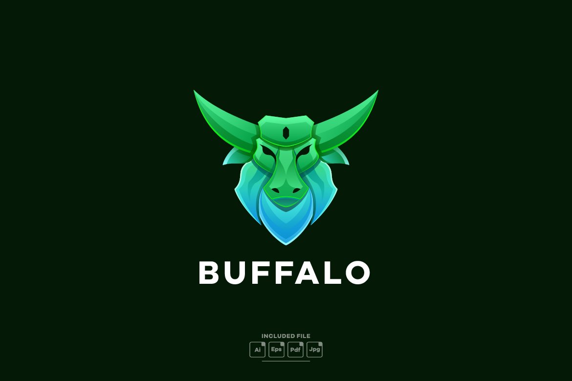 Colorful bull logo design cover image.