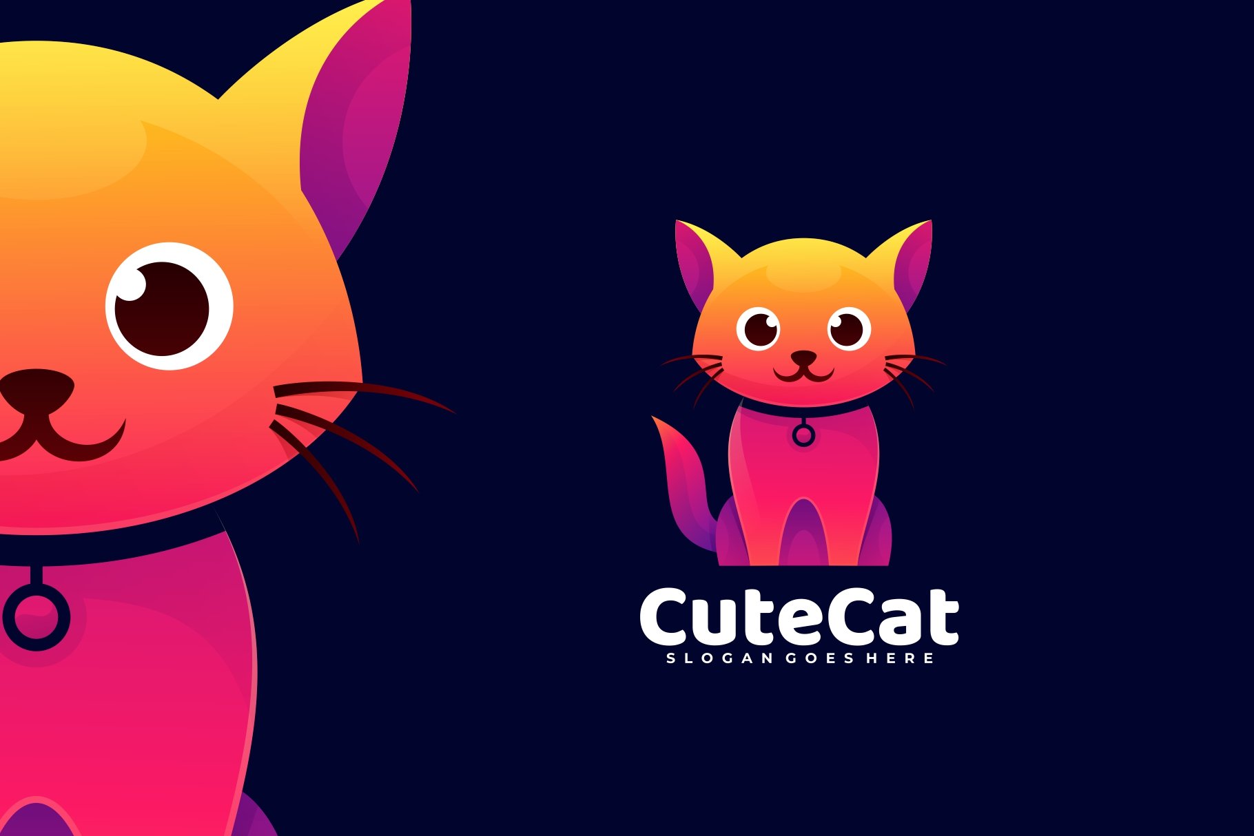 Cat Gradient Colorful Logo cover image.