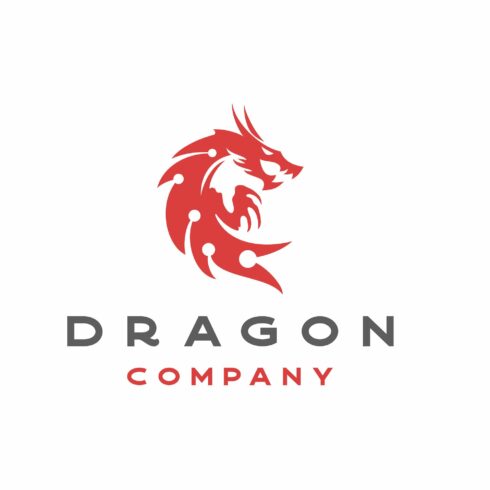 Dragon silhouette tattoo logo design cover image.
