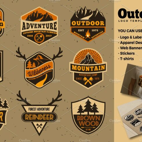 Outdoor Adventure Logo Templates cover image.