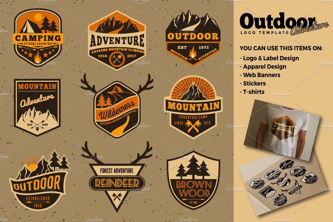 Outdoor Adventure Logo Templates cover image.