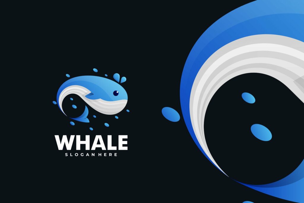 Whale Gradient Colorful Logo – MasterBundles