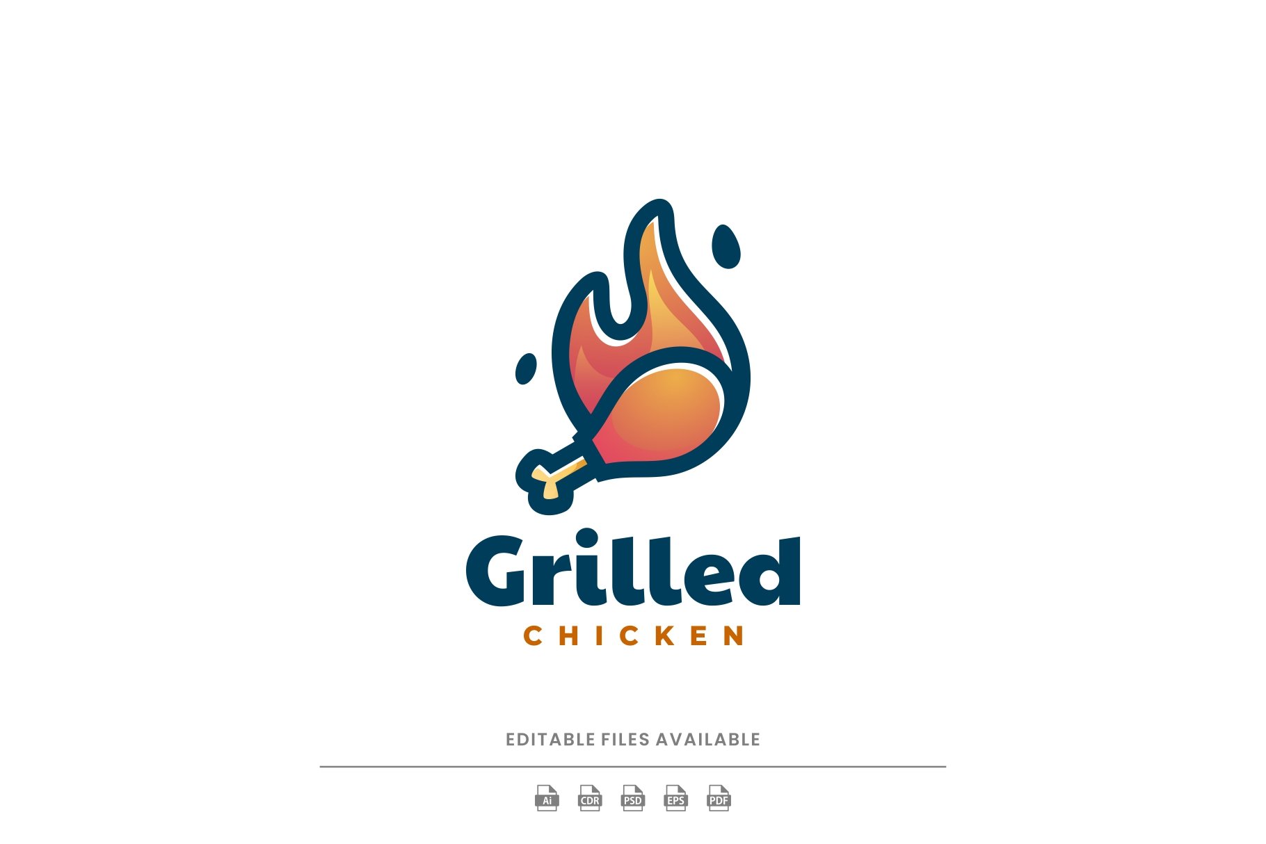 Grilled Chicken Mascot Logo cover image.
