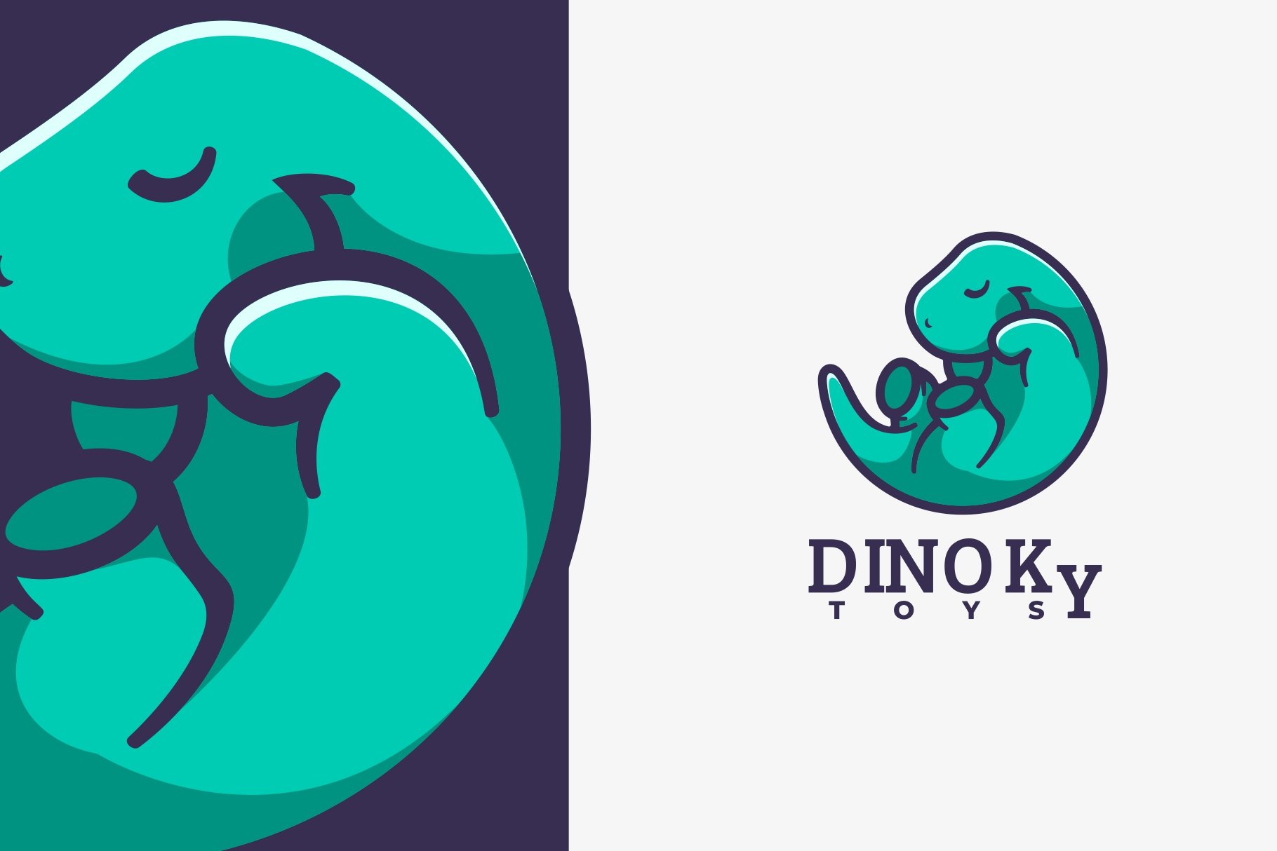 Dinosaur Simple Mascot Logo cover image.