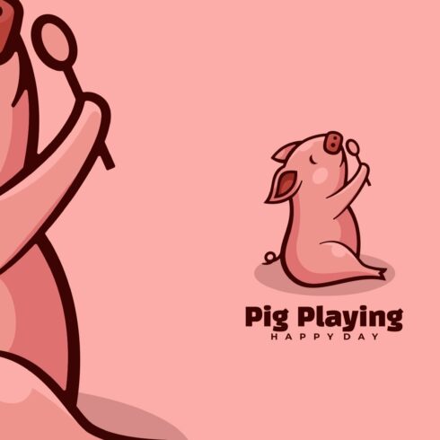 Pig Simple Mascot Logo cover image.
