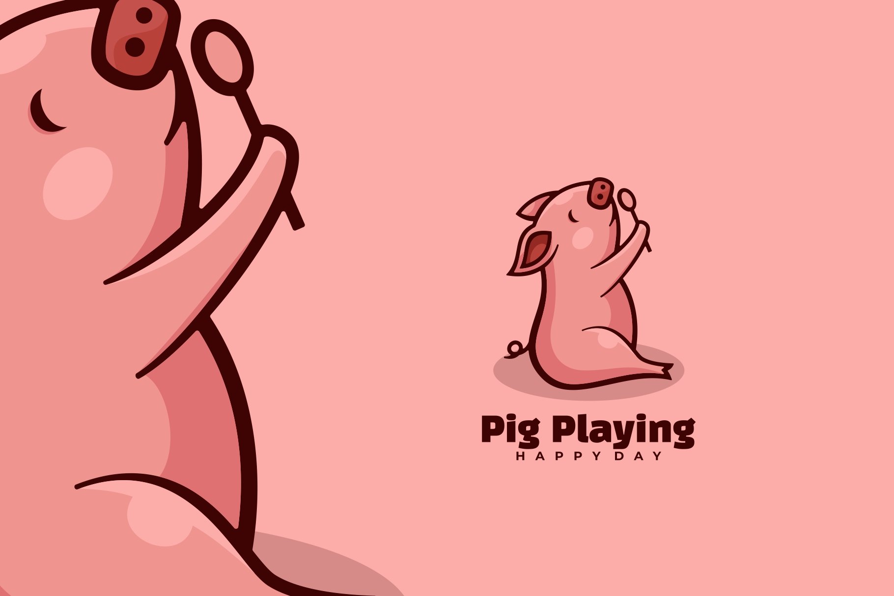 Pig Simple Mascot Logo cover image.
