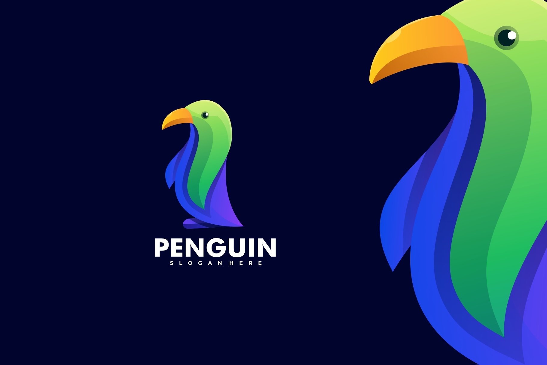 Penguin Gradient Colorful Logo cover image.