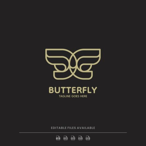 Butterfly Line Art Logo cover image.