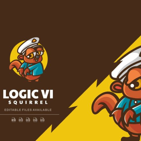 Logic Squirrel Mascot Cartoon Logo cover image.