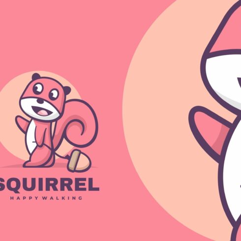 Squirrel Mascot Cartoon Logo cover image.