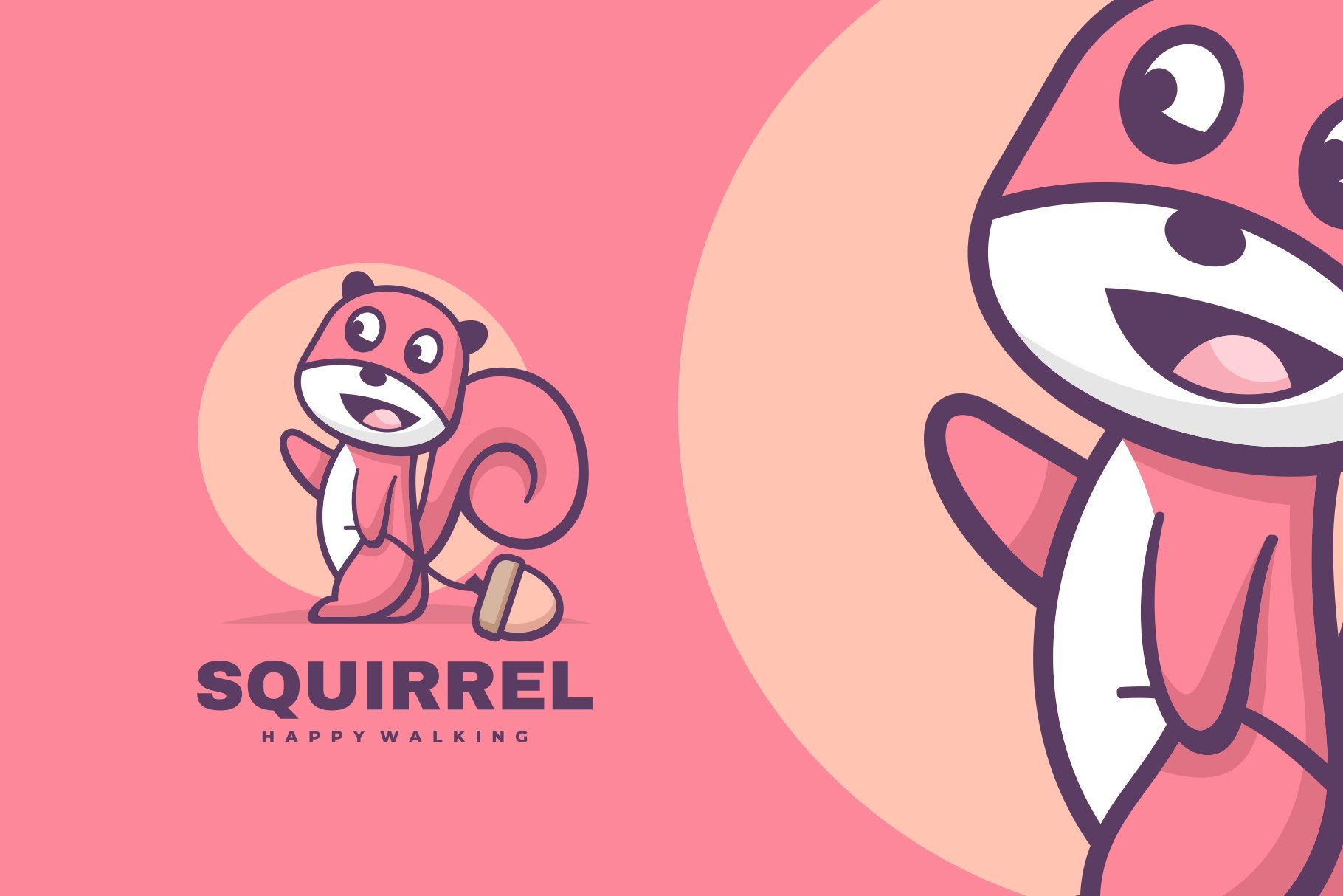 Squirrel Mascot Cartoon Logo cover image.