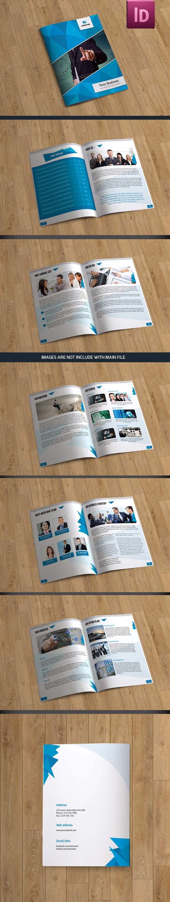 InDesign Business Brochure - V27 cover image.