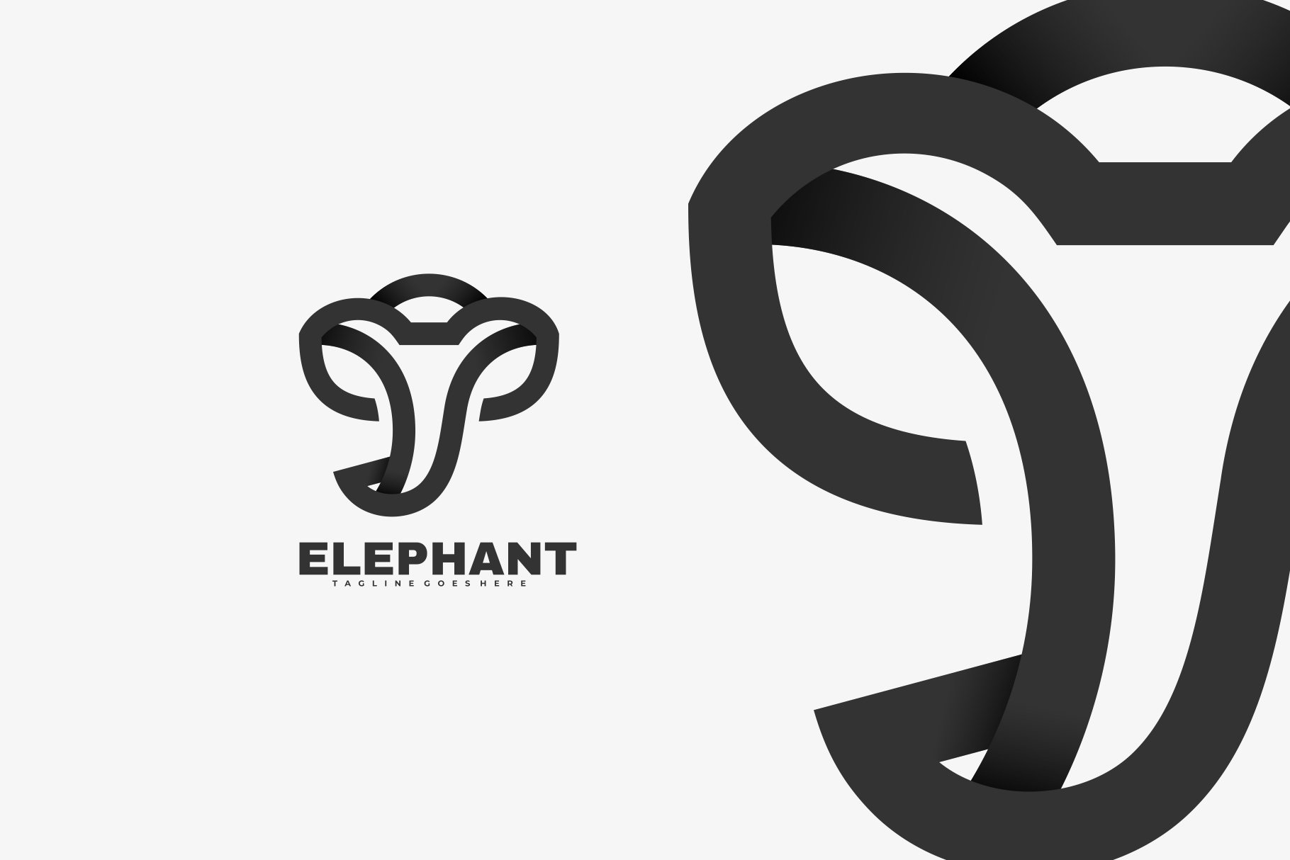 Elephant Line Art Logo cover image.