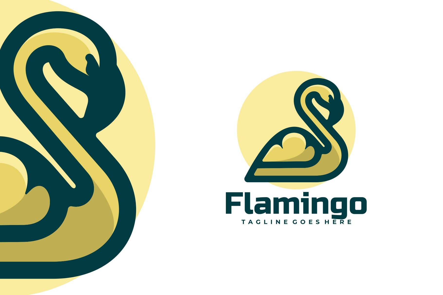 Flamingo Color Mascot Logo cover image.