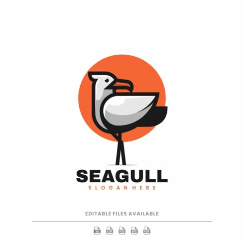 Seagull Simple Mascot Logo cover image.