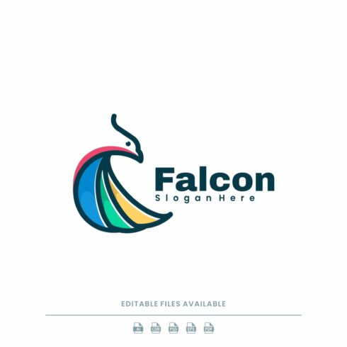 Falcon Simple Mascot Logo cover image.