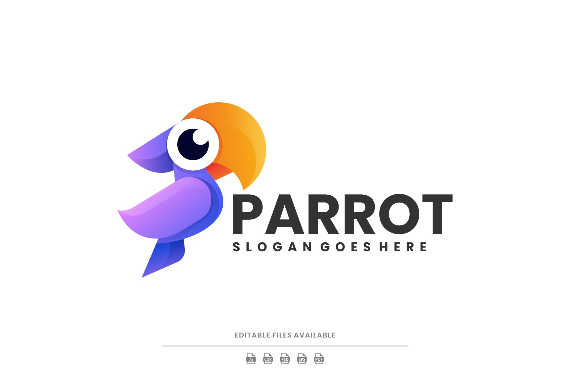 Parrot Gradient Colorful Logo cover image.