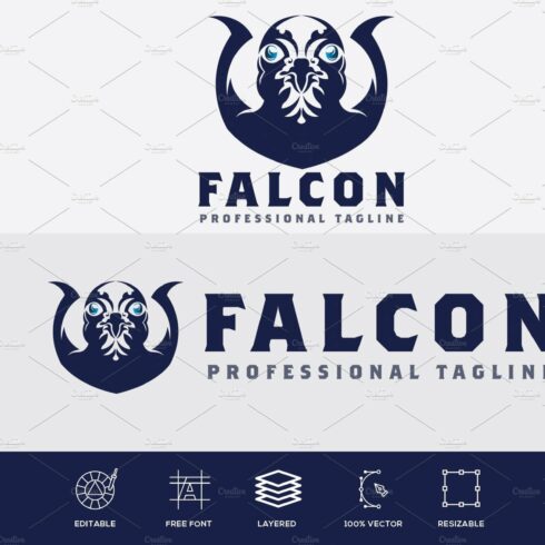 Falcon Bird Head Logo cover image.