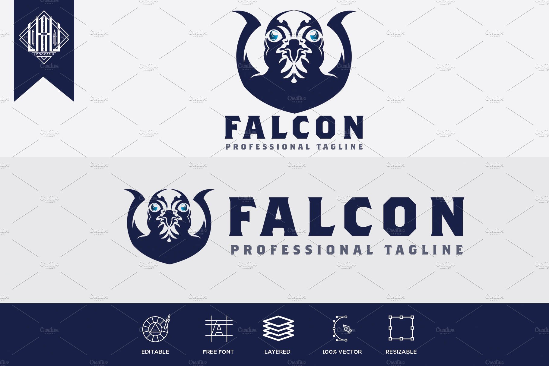 Falcon Bird Head Logo cover image.