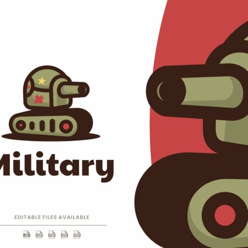 Military Tank Simple Logo cover image.