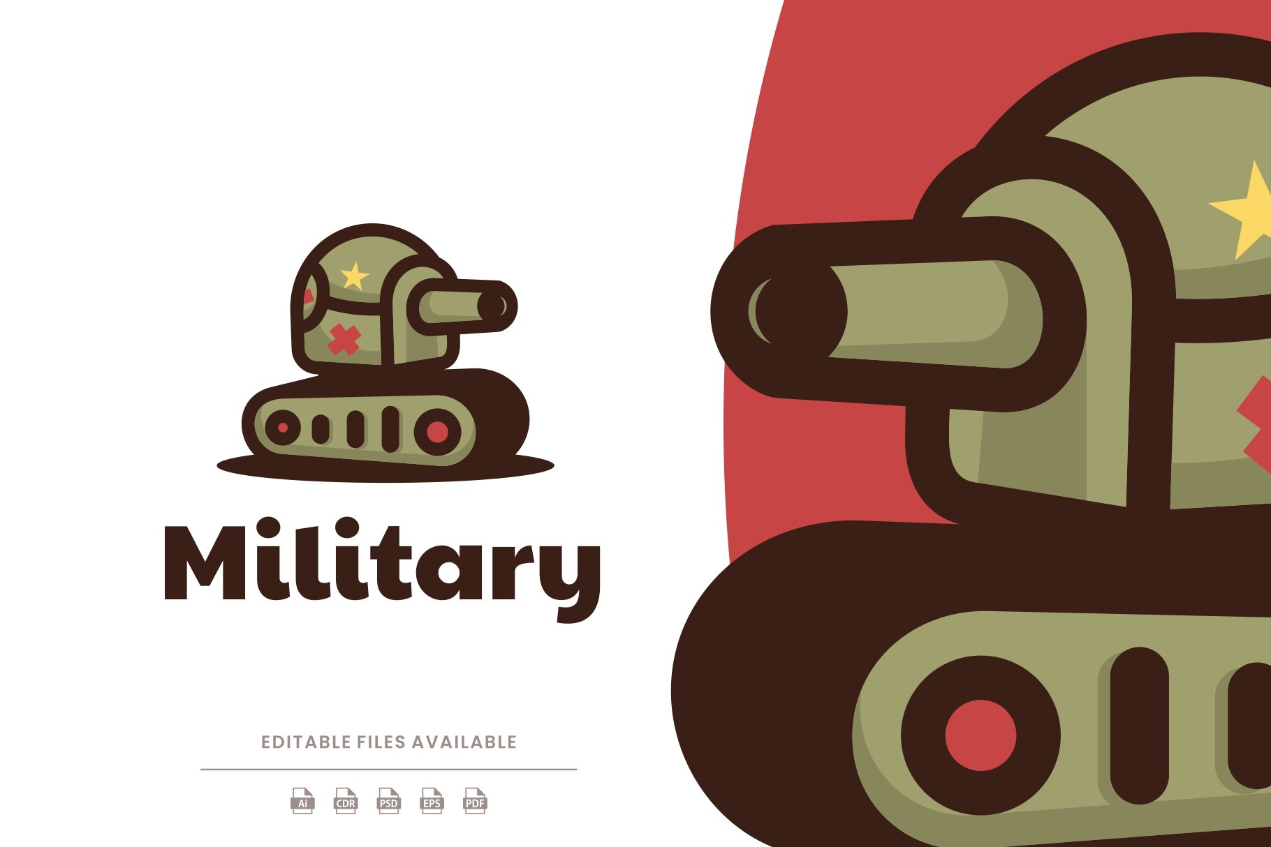 Military Tank Simple Logo cover image.