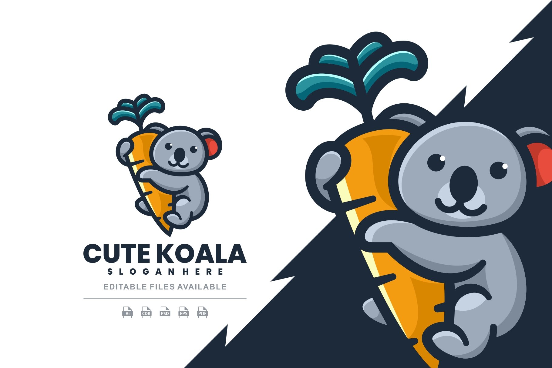 Cute Koala Simple Logo – MasterBundles