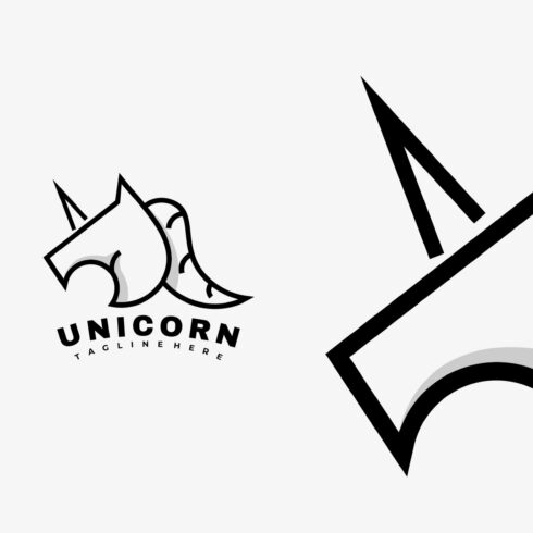Unicorn Line Art Logo cover image.