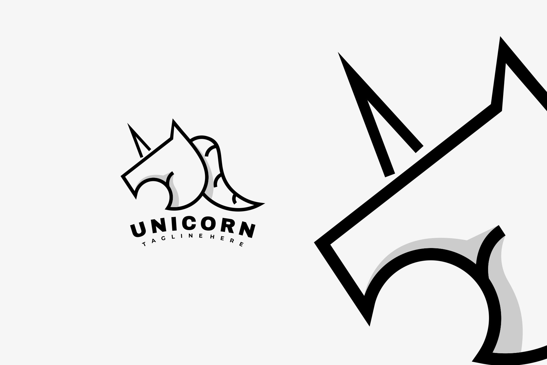 Unicorn Line Art Logo cover image.