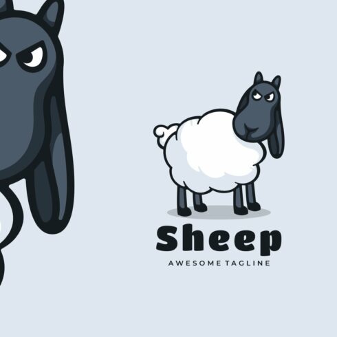 Sheep Simple Mascot Logo cover image.