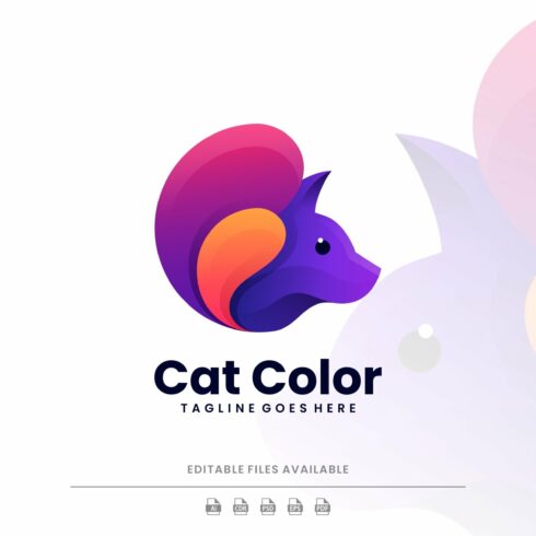 Cat Gradient Colorful Logo cover image.