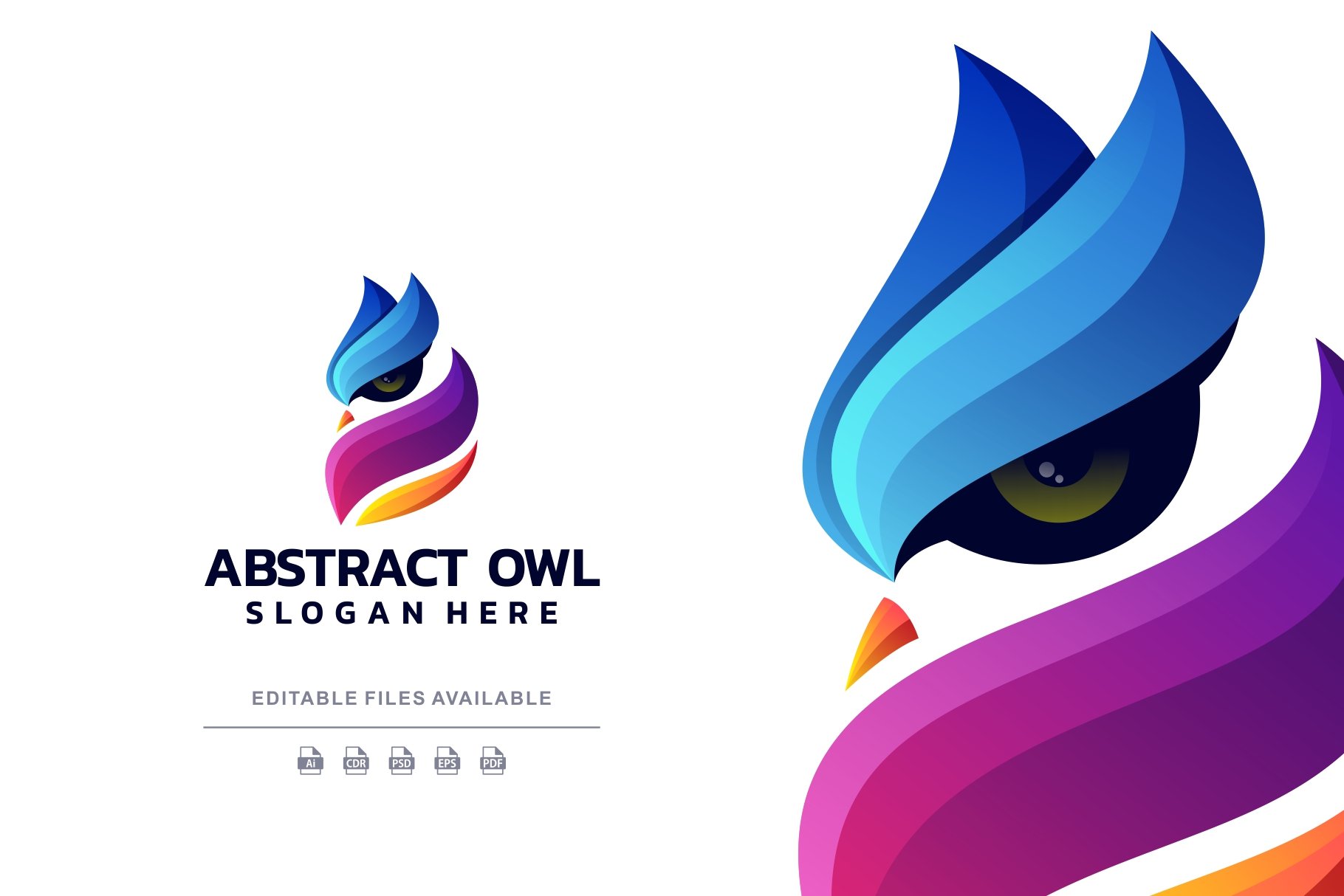 Abstract Owl Colorful Logo cover image.