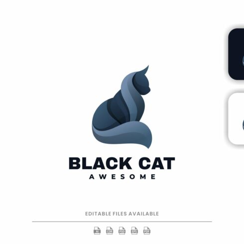 Black Cat Gradient Logo cover image.