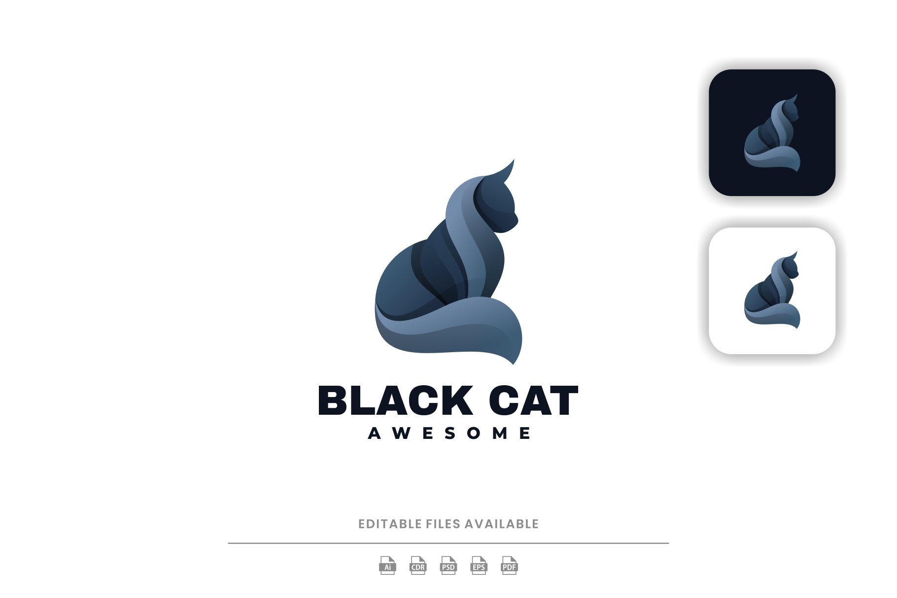 Black Cat Gradient Logo cover image.