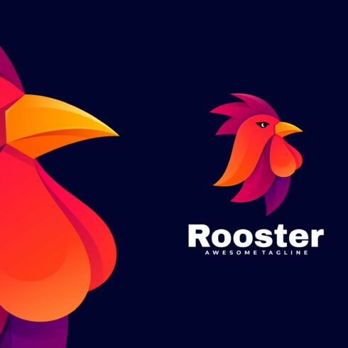 Rooster Gradient Colorful Logo cover image.