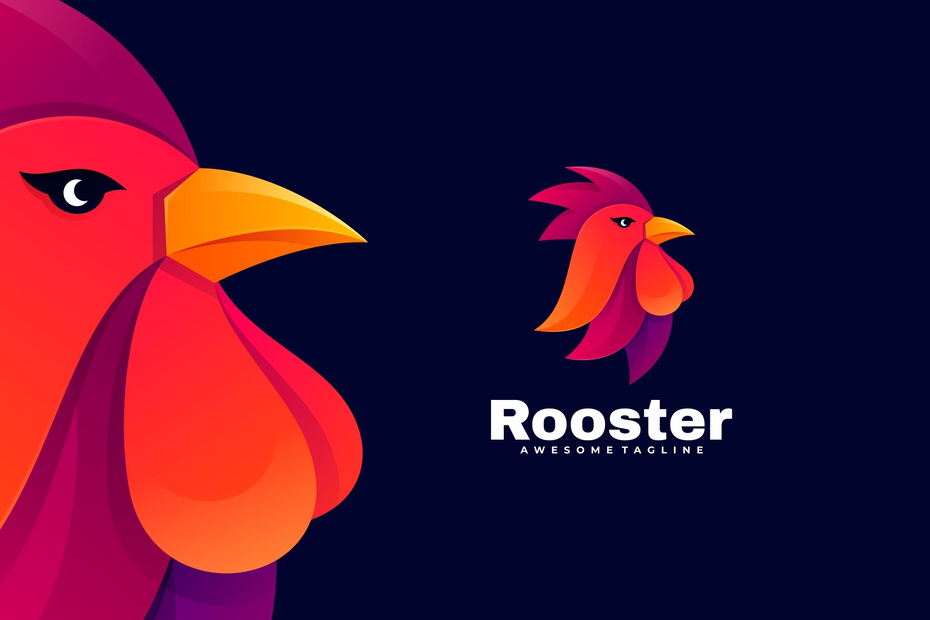 Rooster Gradient Colorful Logo cover image.