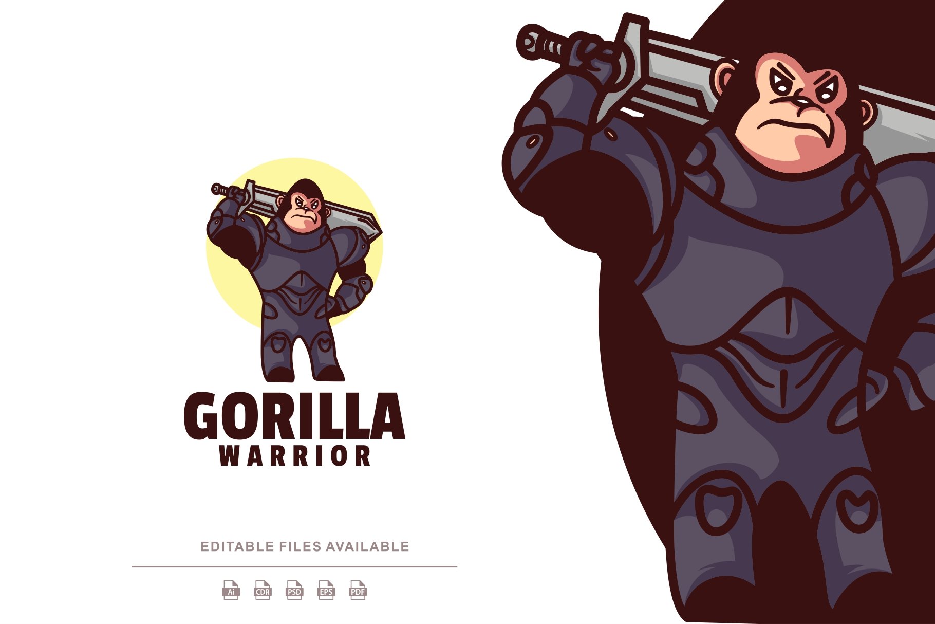 Gorilla Cartoon Logo cover image.