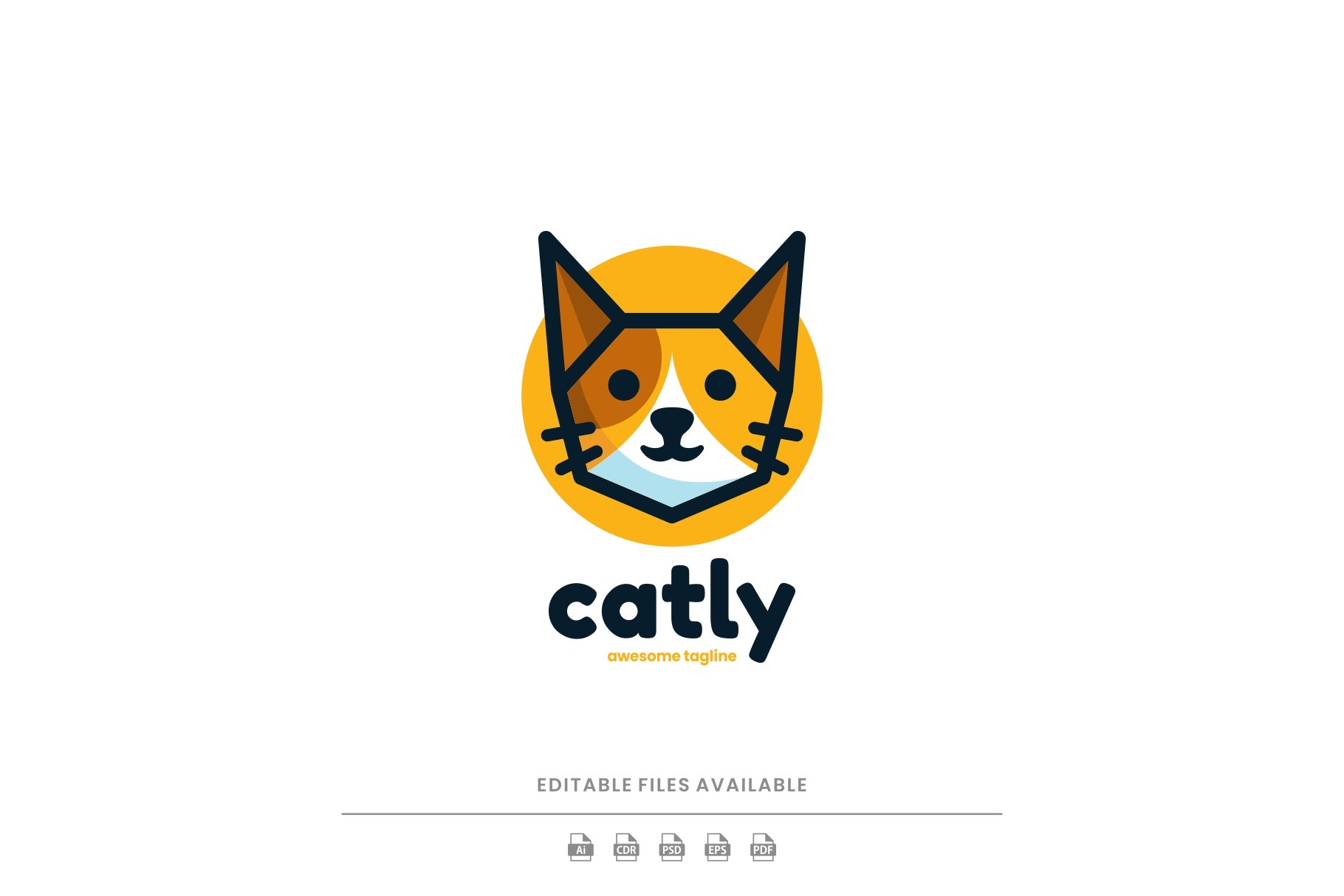 Cat Simple Mascot Logo cover image.