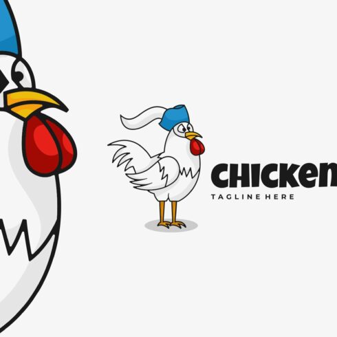 Chicken Simple Character Logo cover image.