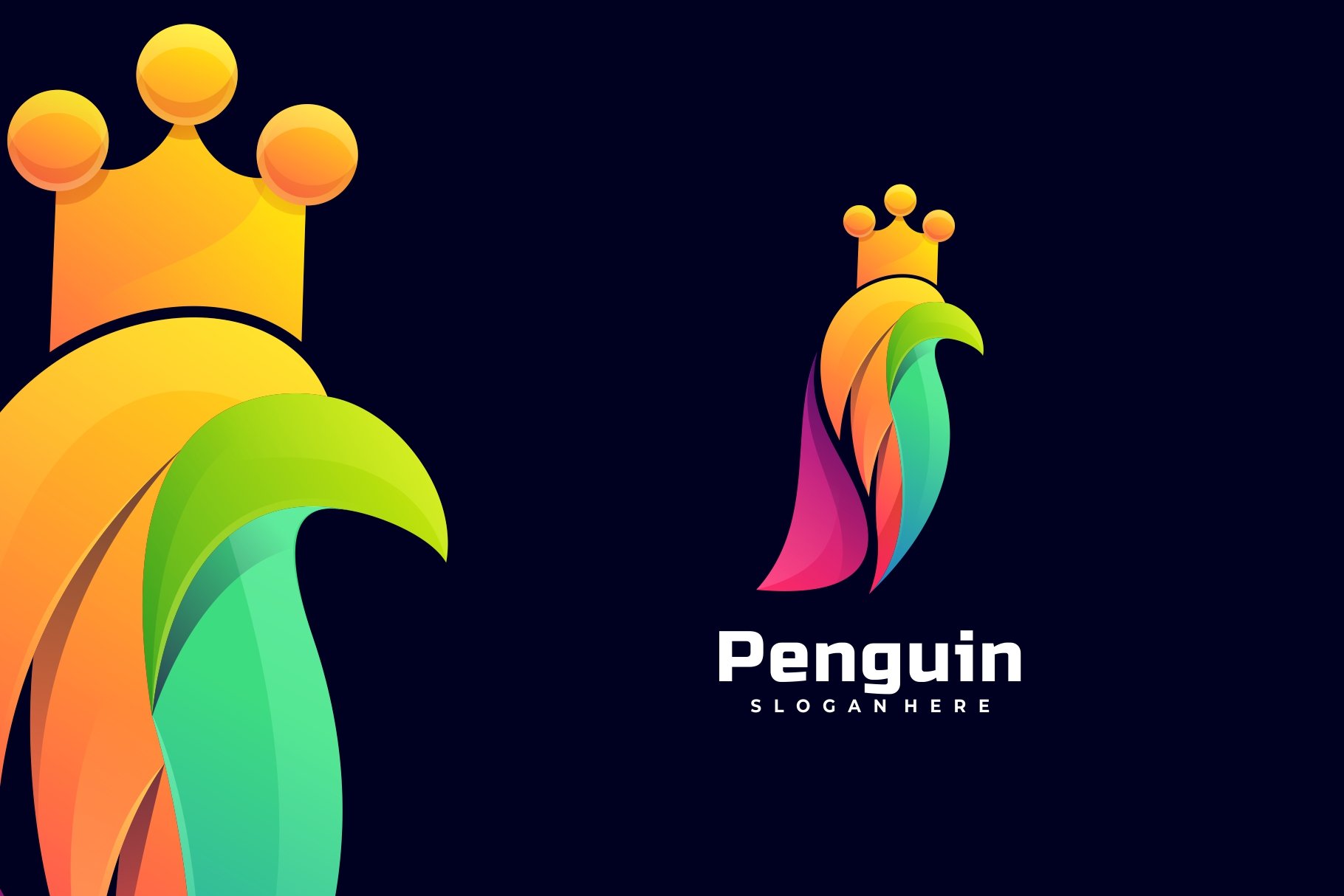 Penguin Gradient Colorful Logo cover image.
