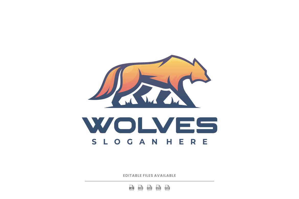 Wolf Gradient Mascot Logo cover image.