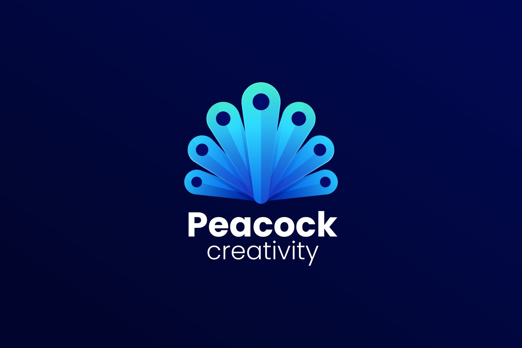 Peacock Tail Gradient Logo cover image.