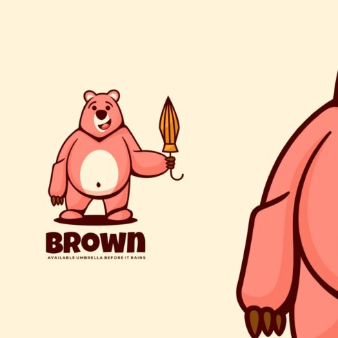 Bear Simple Mascot Logo cover image.