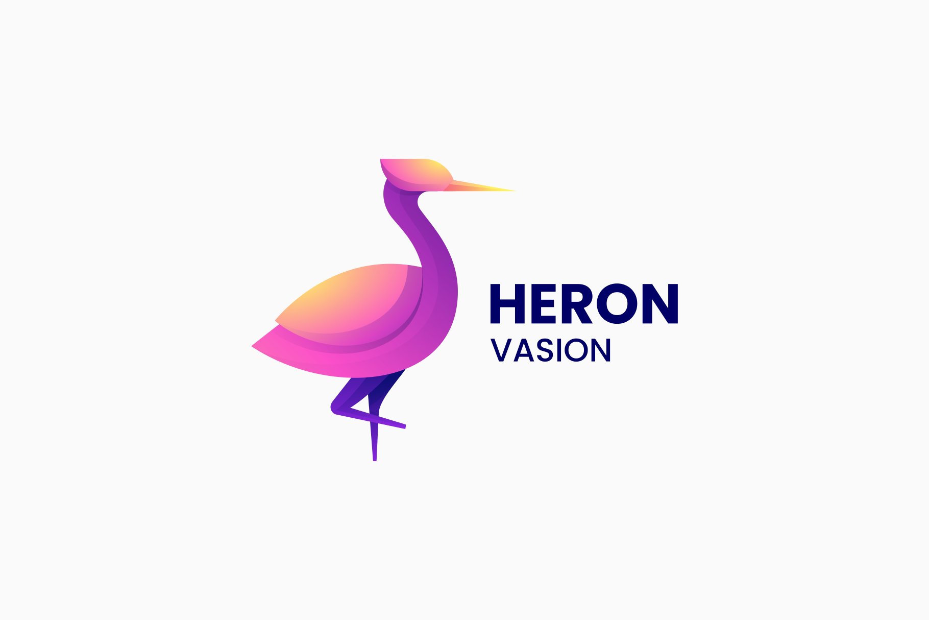 Heron Gradient Colorful Logo cover image.