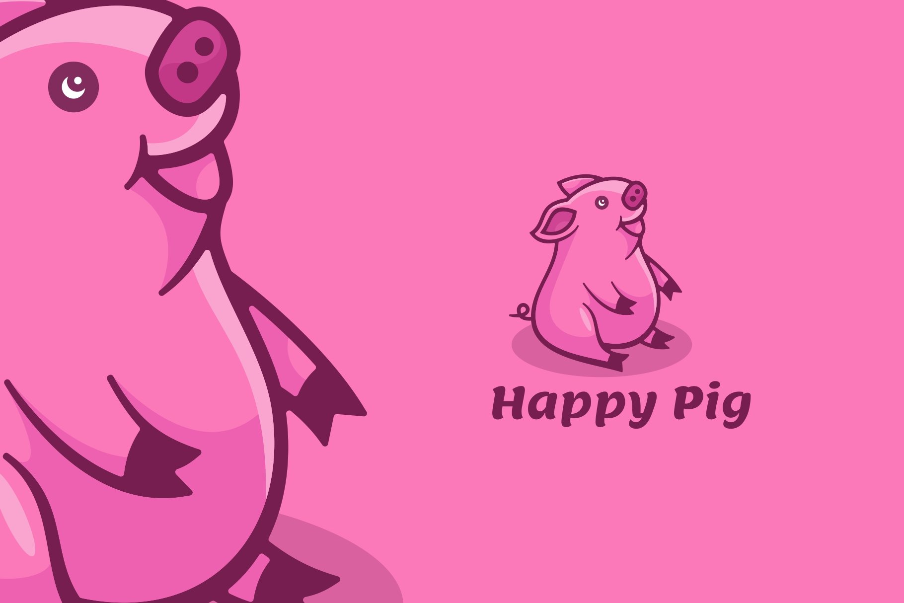 Pig Cartoon Logo cover image.