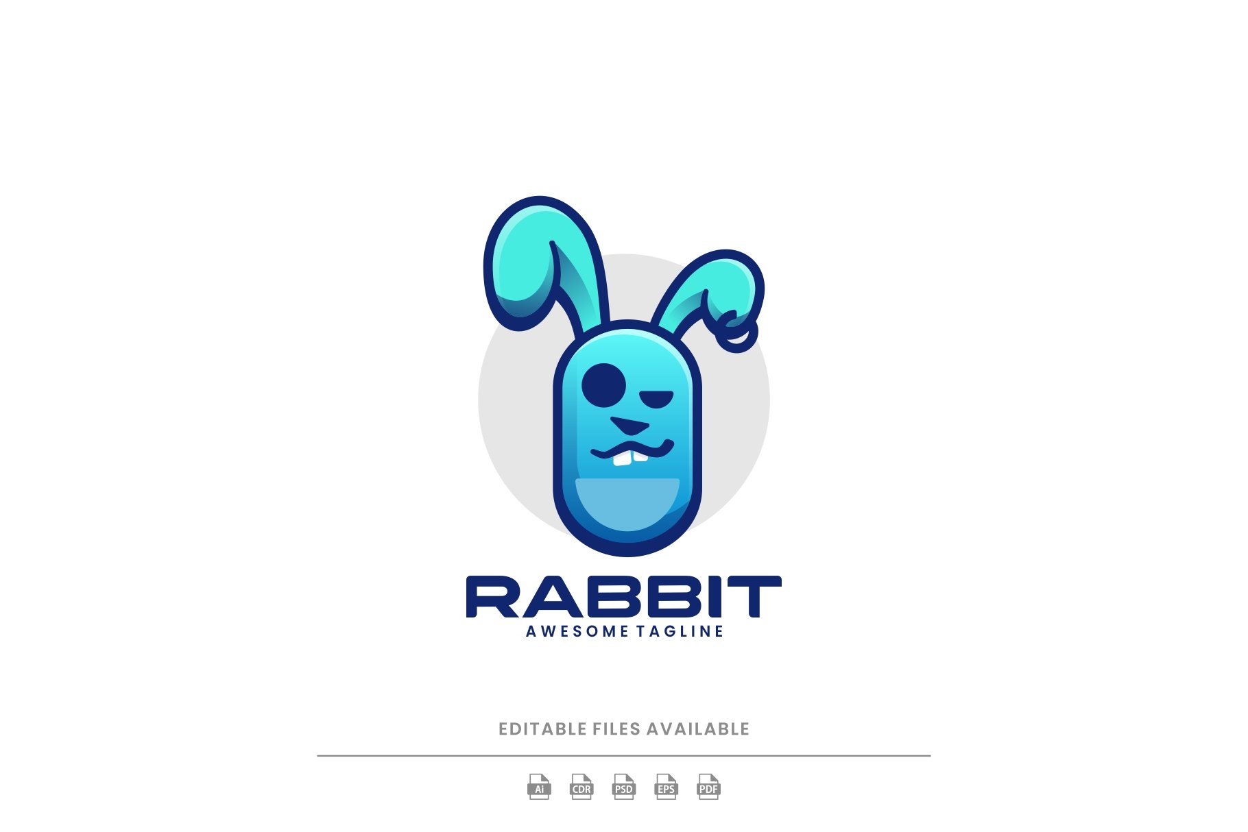 Rabbit Simple Mascot Logo – MasterBundles