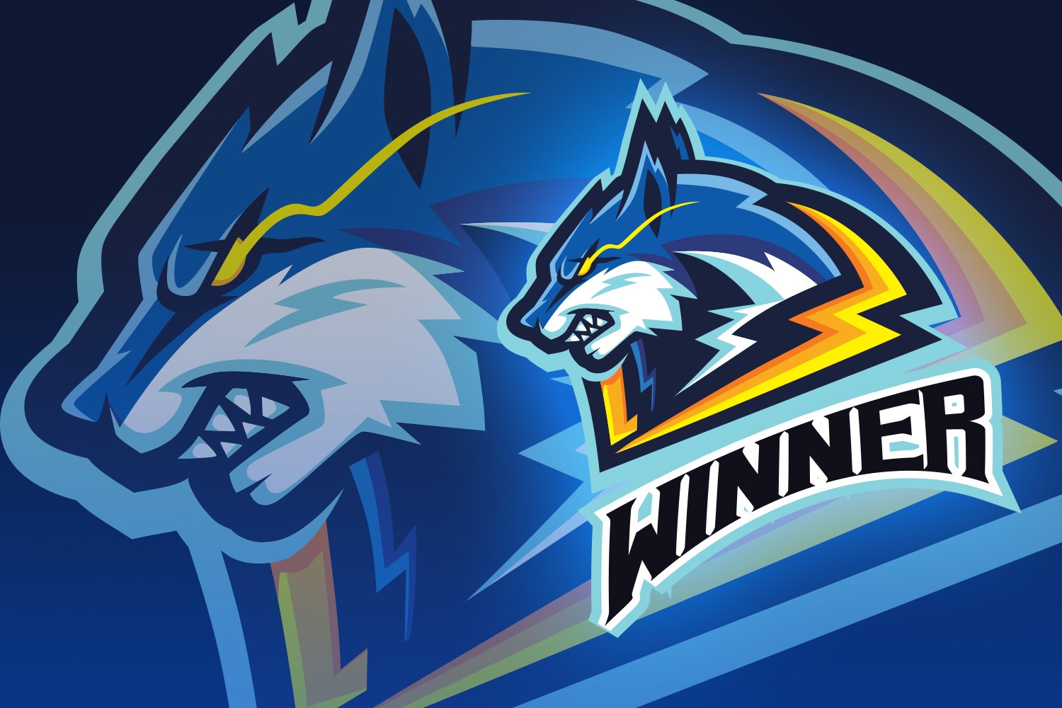 Electric Wolf Head Esport Logo cover image.